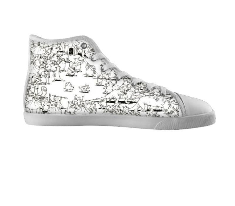White custom shoes
