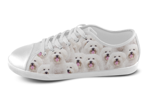 Bichon Frise Shoes Women's Low Top / 5 / White, Shoes - spreadlife, SpreadShoes
 - 3