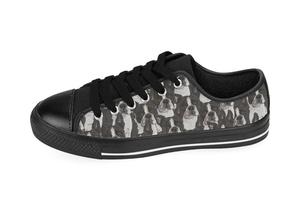 Boston Terrier Shoes Women's Low Top / 6 / Black, Shoes - spreadlife, SpreadShoes
 - 4