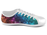 Neon Glow Butterfly Low Top Shoes , Low Top Shoes - SpreadShoes, SpreadShoes
 - 2