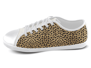 Cheetah Low Top Shoes Women's / 5 / White, Low Top Shoes - SpreadShoes, SpreadShoes
 - 1