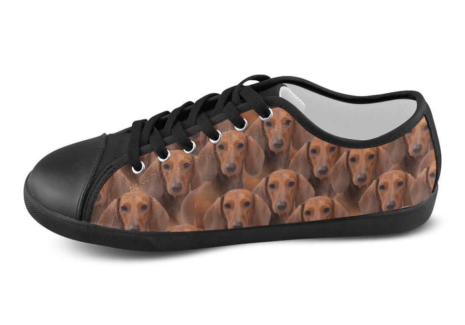 Dachshund Shoes Women's Low Top / 5 / Black, Shoes - spreadlife, SpreadShoes
 - 4