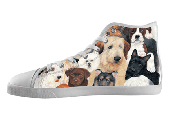 Doggie High Top Shoes Kid's / 1 / White, Shoes - spreadlife, SpreadShoes
 - 1