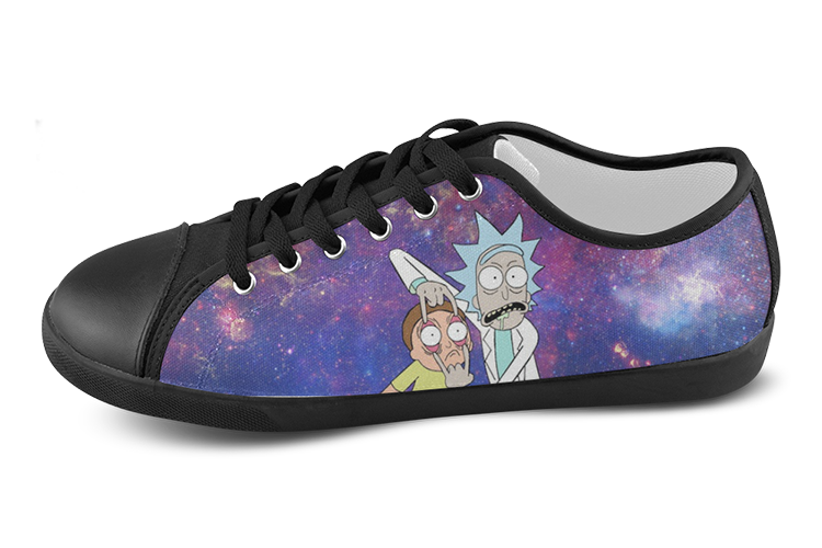 Morty in Space Low Top Shoes Men's / 7 / Black, Low Top Shoes - spreadlife, SpreadShoes
 - 1