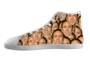 Nicolas Cage Pattern Shoes Kid's / 1 / White, Shoes - spreadlife, SpreadShoes
