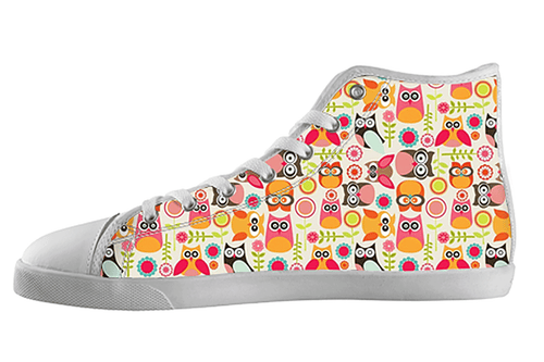 Owl Pattern Shoes Kid's / 1 / White, Shoes - spreadlife, SpreadShoes
 - 1