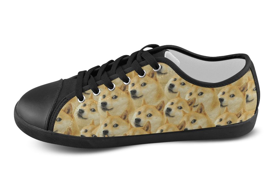Shiba Inu Shoes Women's Low Top / 5 / Black, Shoes - spreadlife, SpreadShoes
 - 5
