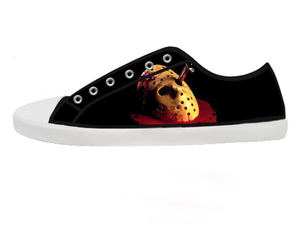 Friday 13th Horror Low Top Shoes Women's / 5 / White, Low Top Shoes - SpreadShoes, SpreadShoes
 - 1