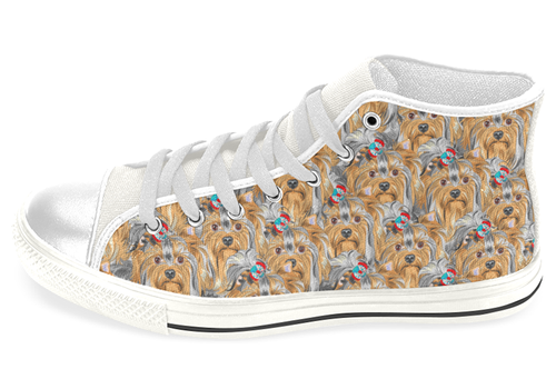 Yorkshire Terrier Shoes Women's High Top / 6 / White, Shoes - spreadlife, SpreadShoes
 - 1